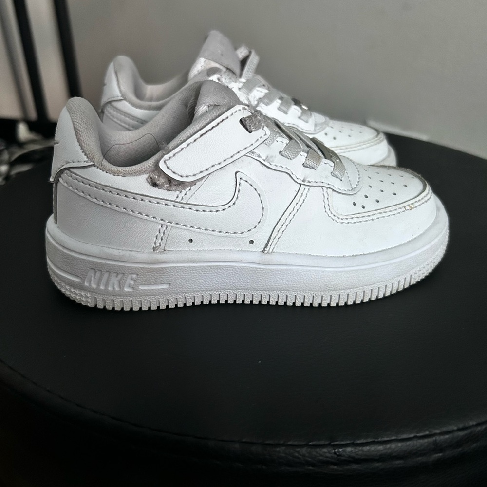 Nike Kids White Leather Sneakers